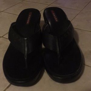 Prada sandals.